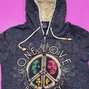 Zion Rootswear Bob Marley One Love Hoodie XL
